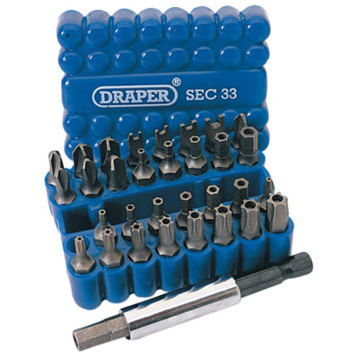 Draper 33 Piece Security Bit Set Draper 33 Piece Security Bit Set